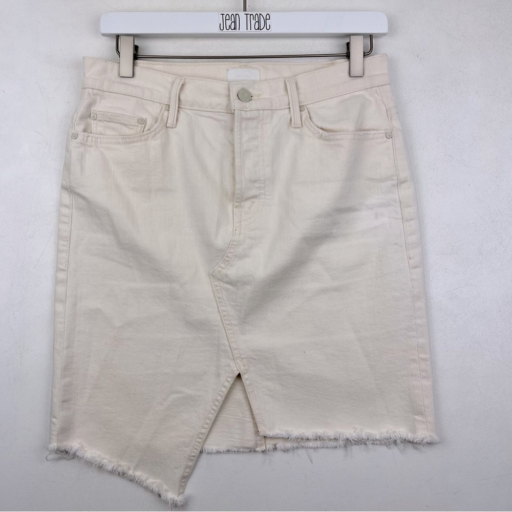 MOTHER The Tomcat slide mini fray skirt